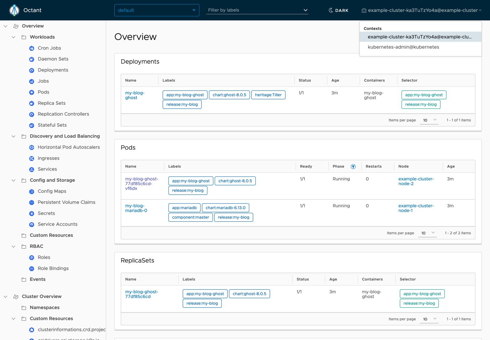 Octant Cluster Overview